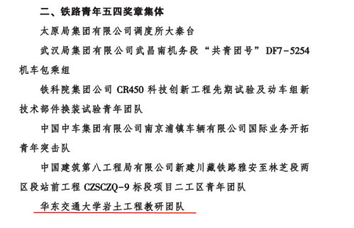 扎进红土地 筑基新赣鄱——记第22届铁路青年五四奖章集体2026世界杯官网岩土工程教研团队